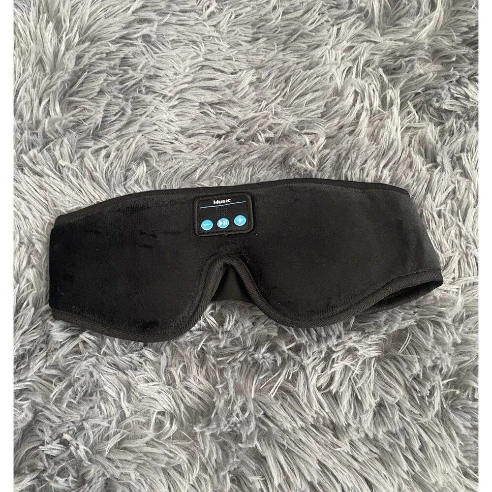 Sleep Mask Sleep Headphones Bluetooth 3D Wireless Music Sleeping Black